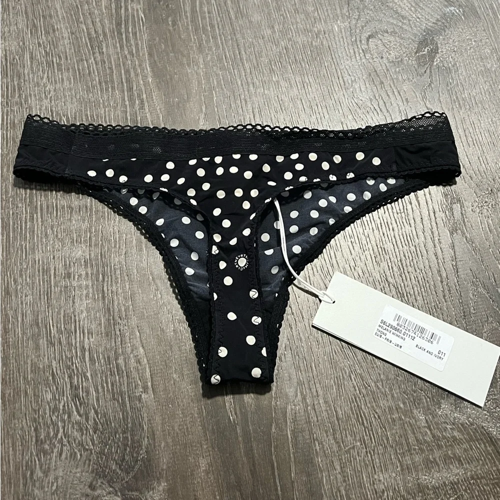 STELLA MCCARTNEY***Black Thong***Small $79 - Picture 3 of 5